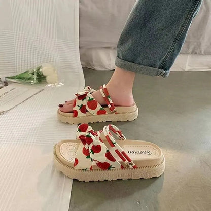 Women's Two-Wear Flat Platform Sandals | EVA Slip-On Open-Toe Sandals
